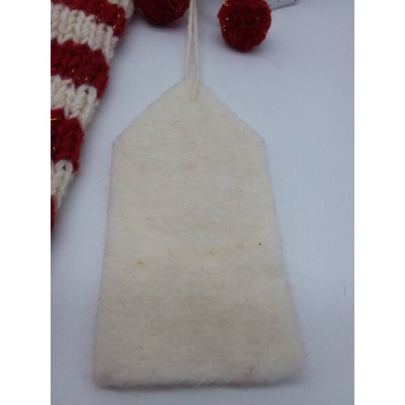 West Elm griffin Striped Knit Wool Christmas Holiday Stocking Handcrafted - Picture 10 of 12